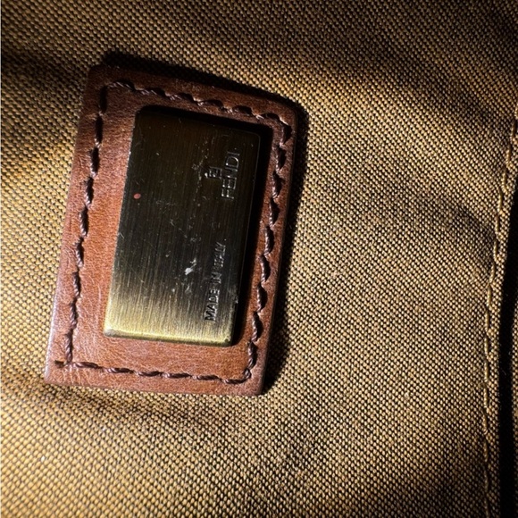 Authentic / Rare FENDI FF canvas crossbody with leather trim - Picture 3 of 4